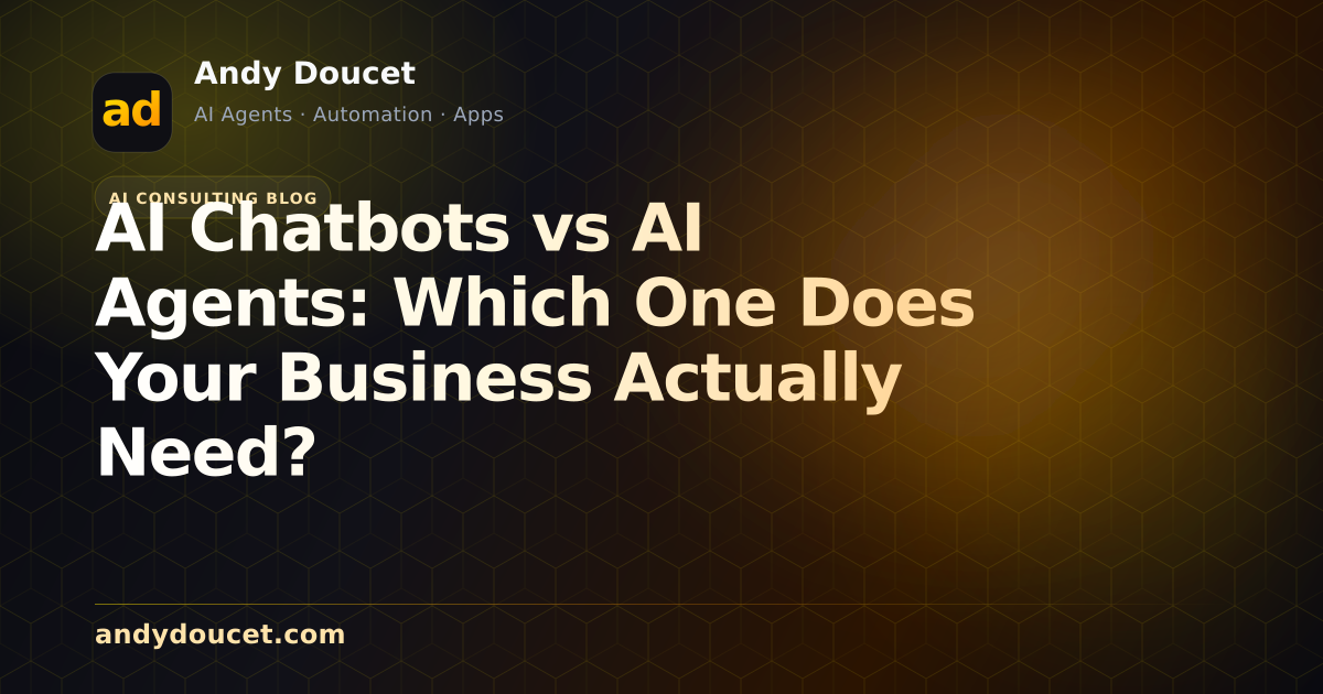 AI Chatbots vs AI Agents: Which One Does Your Business Actually Need? featured image