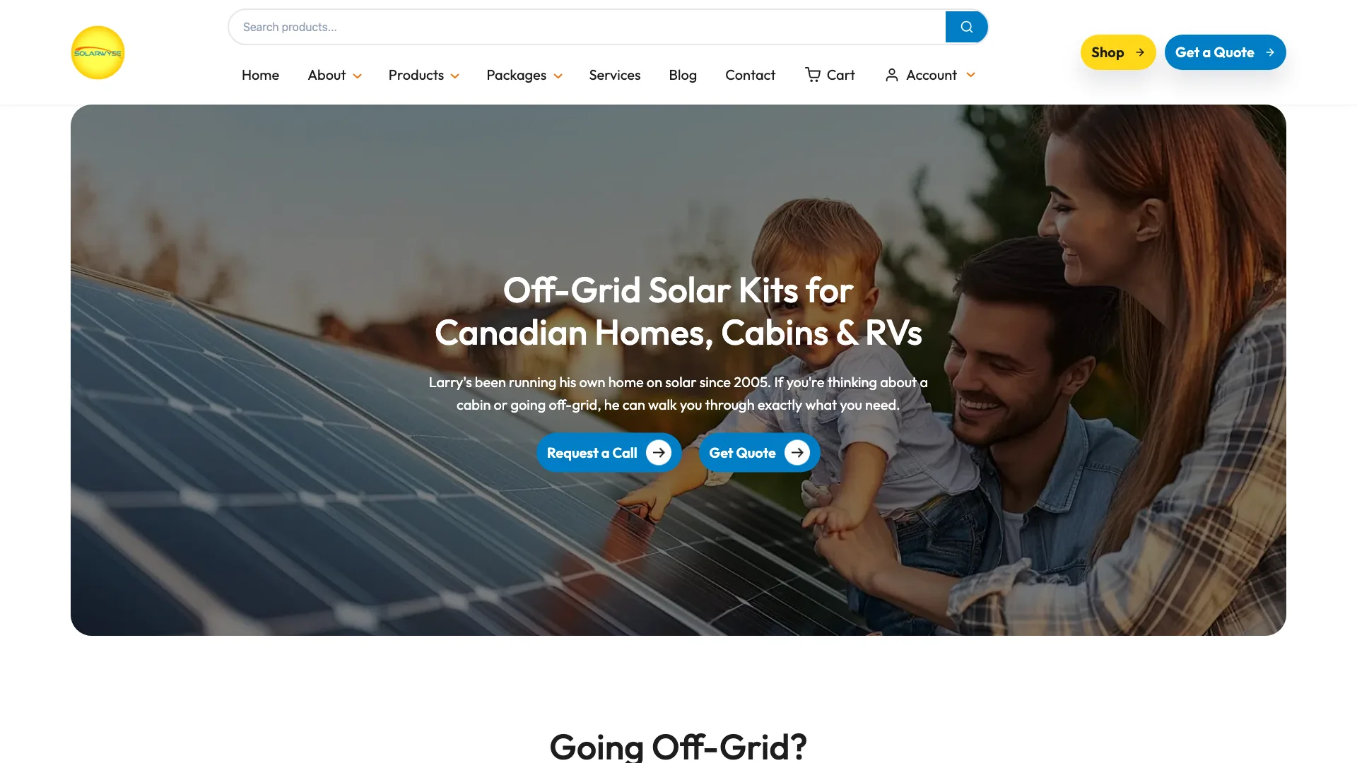 Solarwyse website screenshot