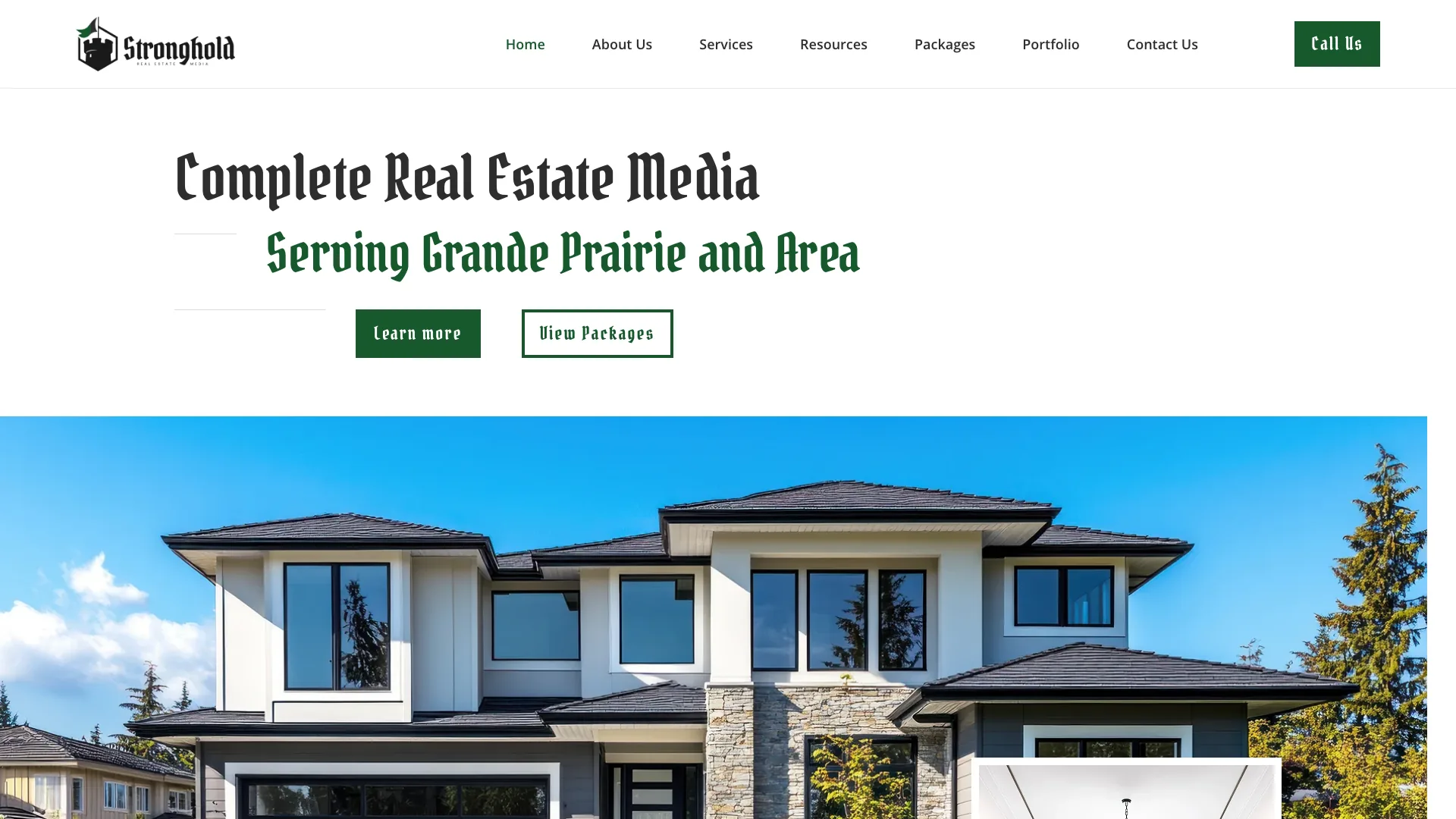 Stronghold Real Estate Media website screenshot